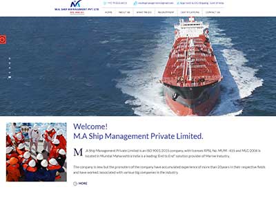 Ship Management Website design & Development